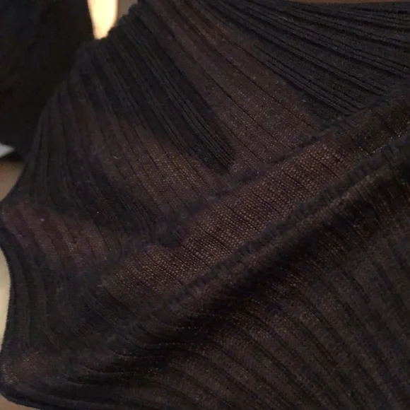 Anne Fontaine Veronica ribbed cotton semi-sheer button ruffle trim cardigan - Picture 13 of 14